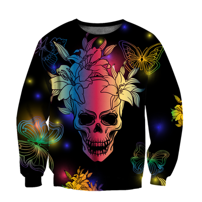 Love Skull 3D all over printed for man and women-Apparel-PL8386-Sweatshirt-S-Vibe Cosy™