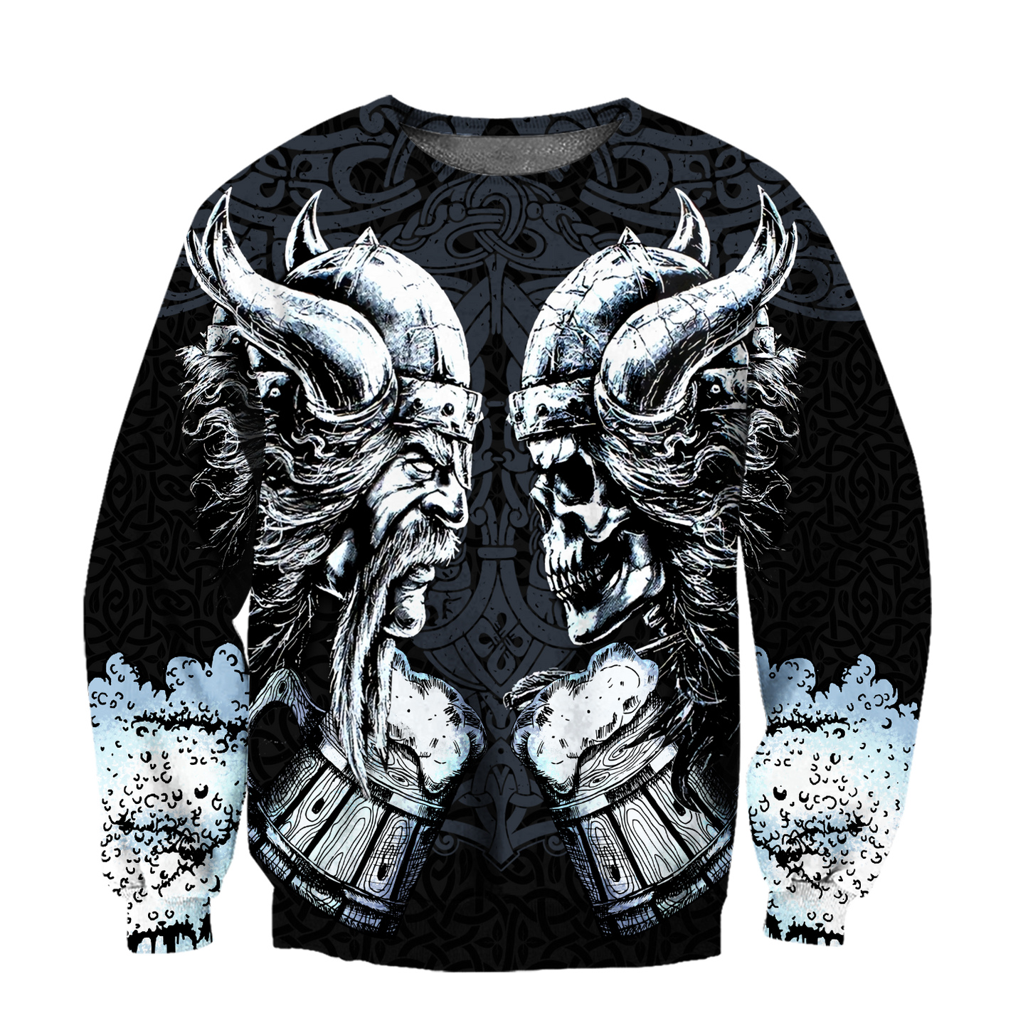 Love beer skull & viking 3D all over printed for man and women-Apparel-PL8386-Sweatshirt-S-Vibe Cosy™