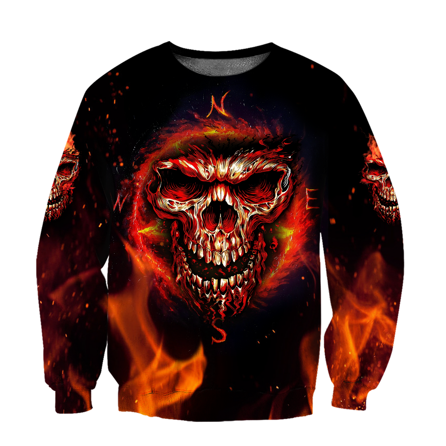 Skull 3D All Over Printed Combo Sweater + Sweatpant
