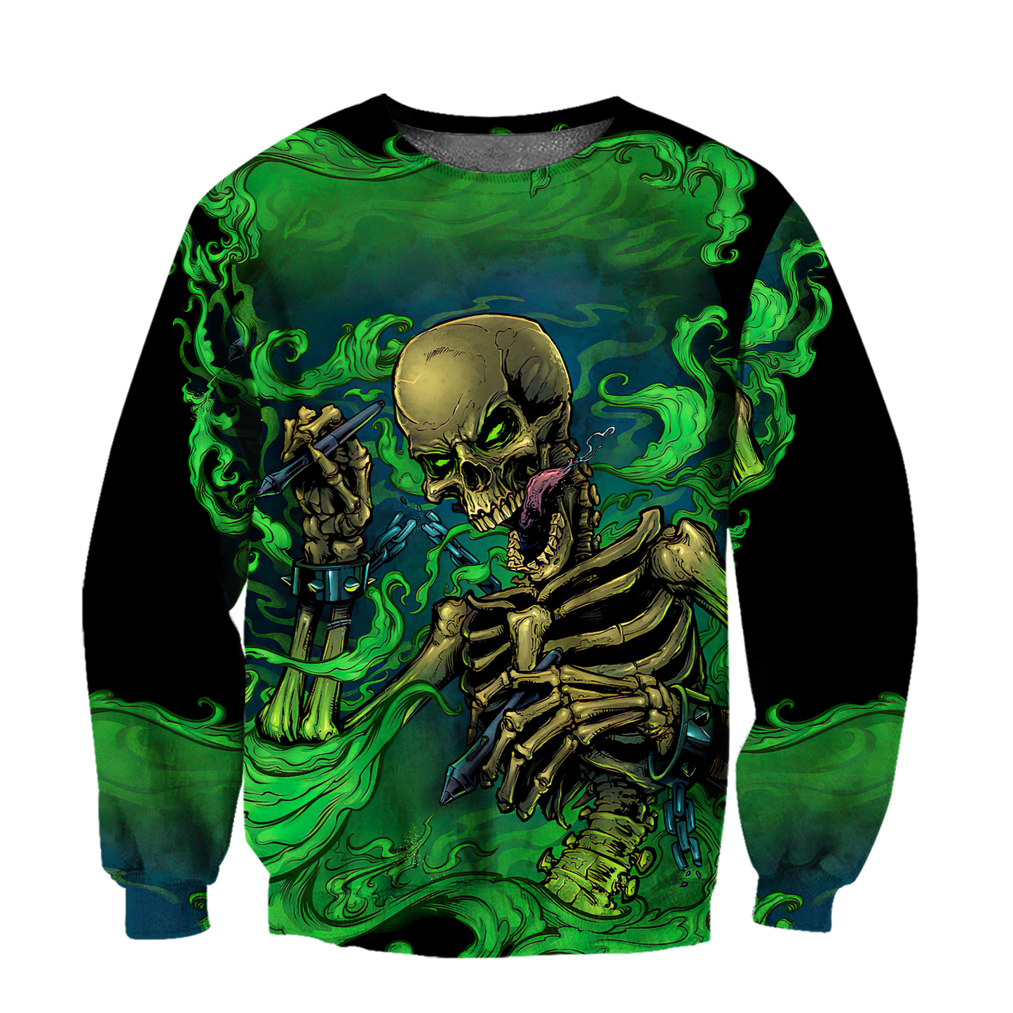 Skull get high 3D all over printed for man and women-Apparel-PL8386-Sweatshirt-S-Vibe Cosy™
