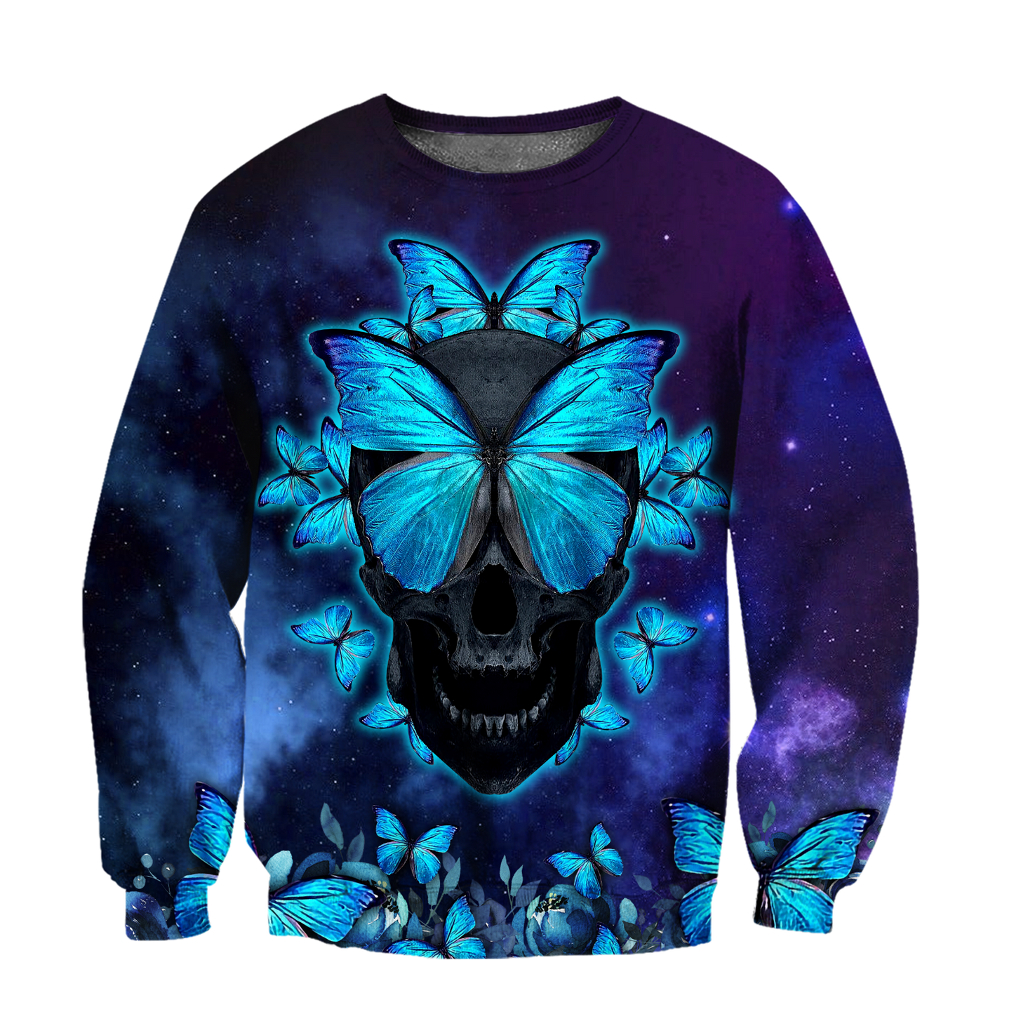 Butterfly Love Skull red 3D all over printed for man and women QB06052001-Apparel-PL8386-Sweatshirt-S-Vibe Cosy™