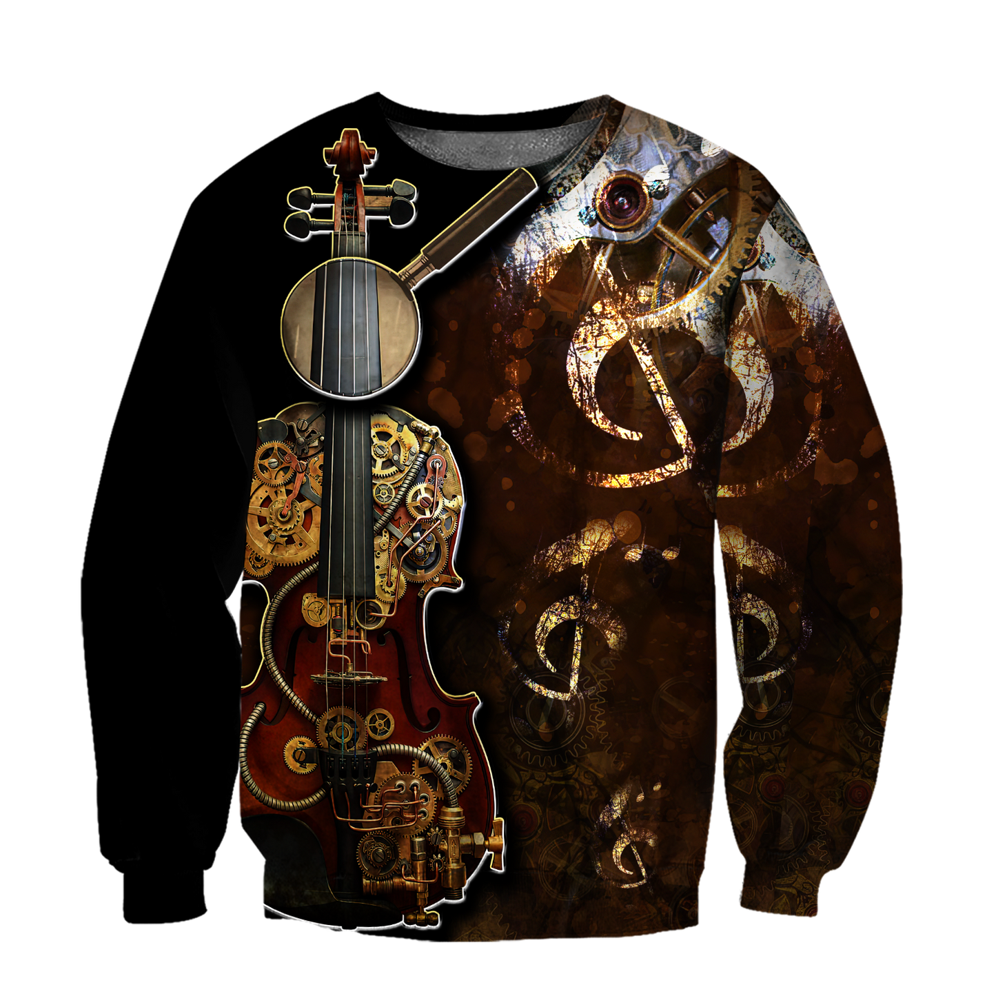 Steampunk Violin Mechanic All Over Printed Hoodie For Men and Women MH11112001CL