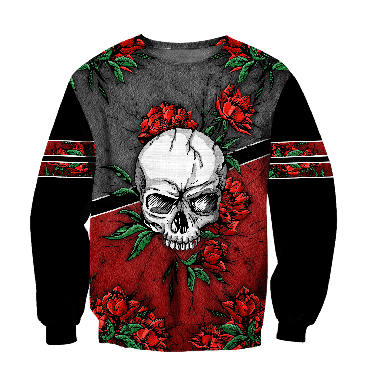Love Rose And Skull 3D all over for man and women QB05152002-Apparel-PL8386-Sweatshirt-S-Vibe Cosy™