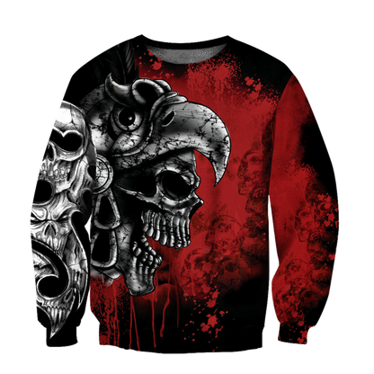 Love Skull 3D all over printed for man and women-Apparel-PL8386-Sweatshirt-S-Vibe Cosy™