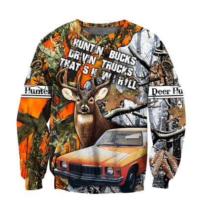 Hunting Bucks and Driving Trucks 3D All Over Print Hoodie DQB09242001