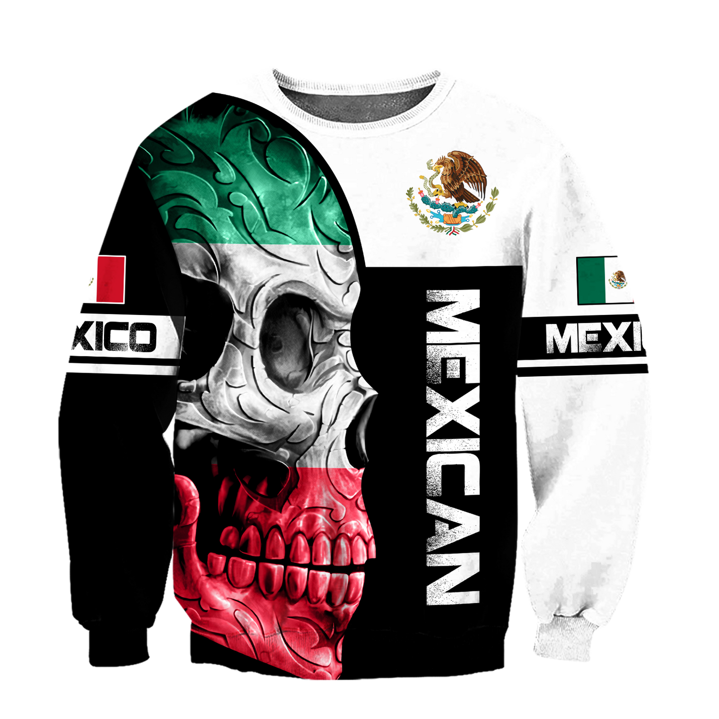Mexican Skull 3D All Over Printed Unisex Shirts