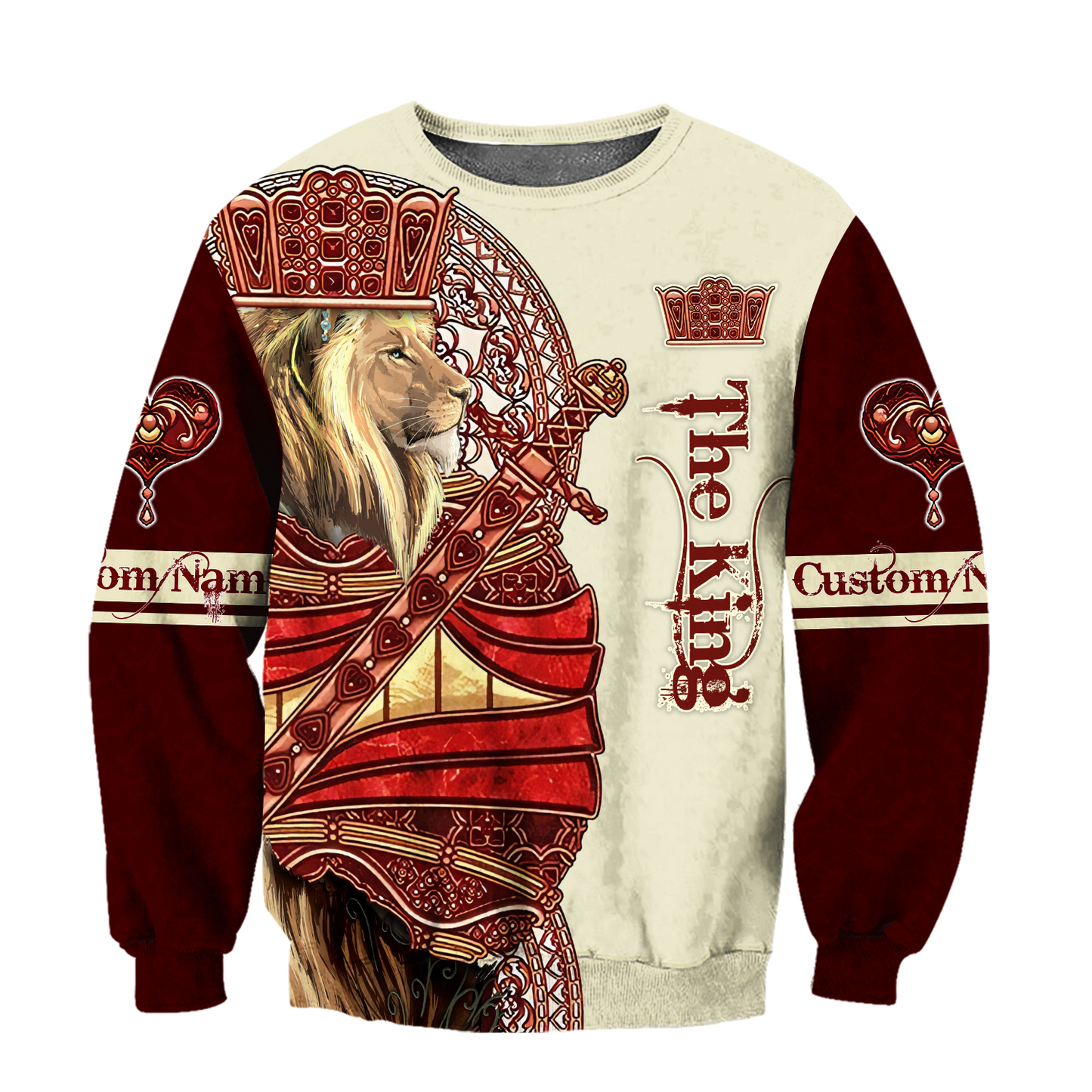 Custom Name King Lion 3D All Over Printed Unisex Shirts