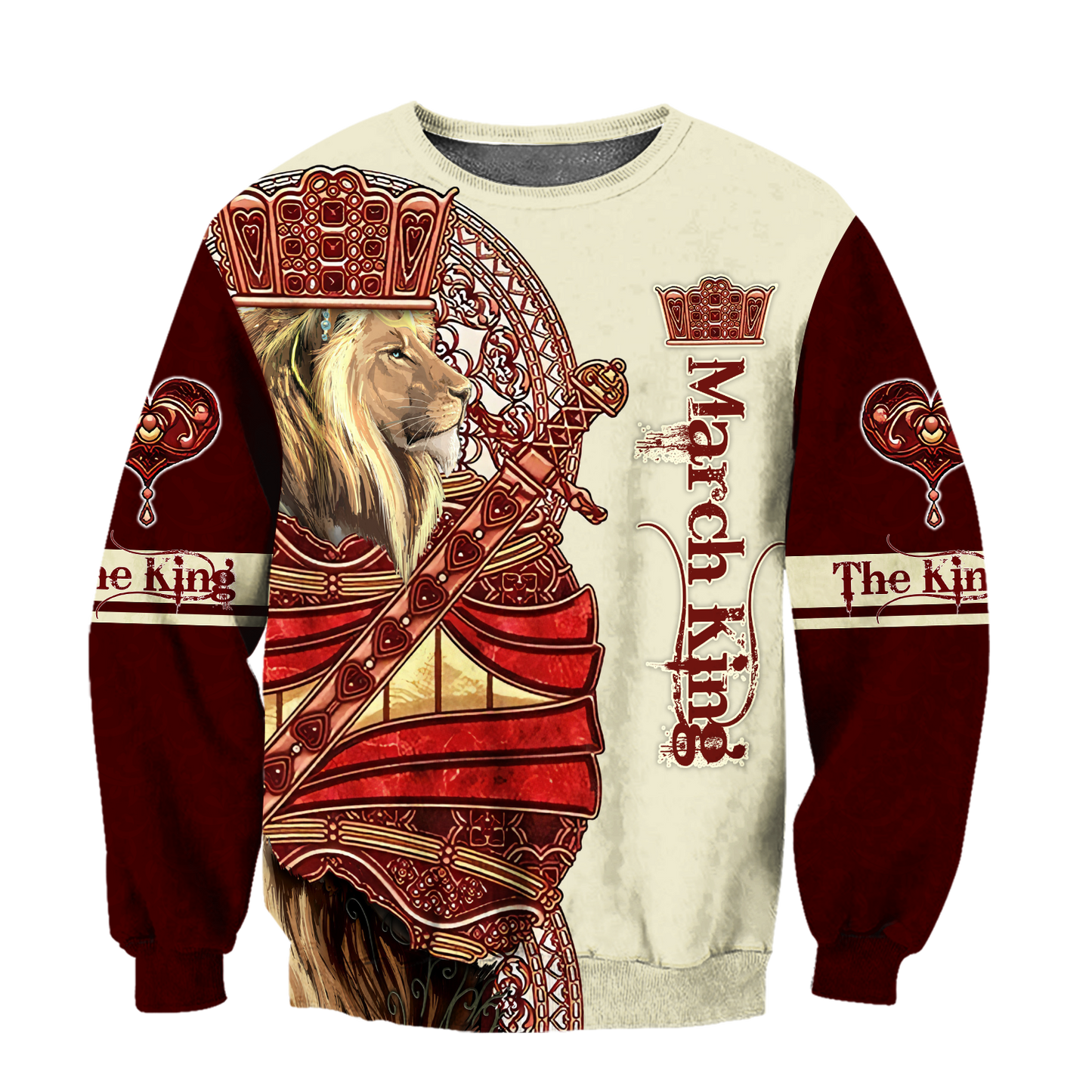 March King Lion 3D All Over Printed  Unisex Shirts