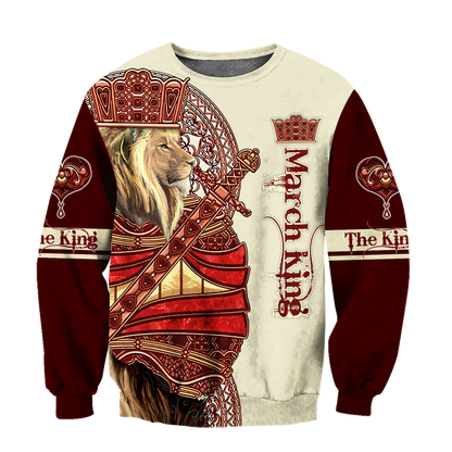 March King Lion 3D All Over Printed  Unisex Shirts