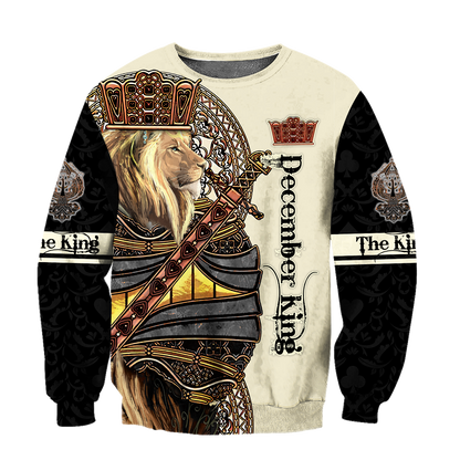 December Black King Lion  3D All Over Printed Unisex Shirts