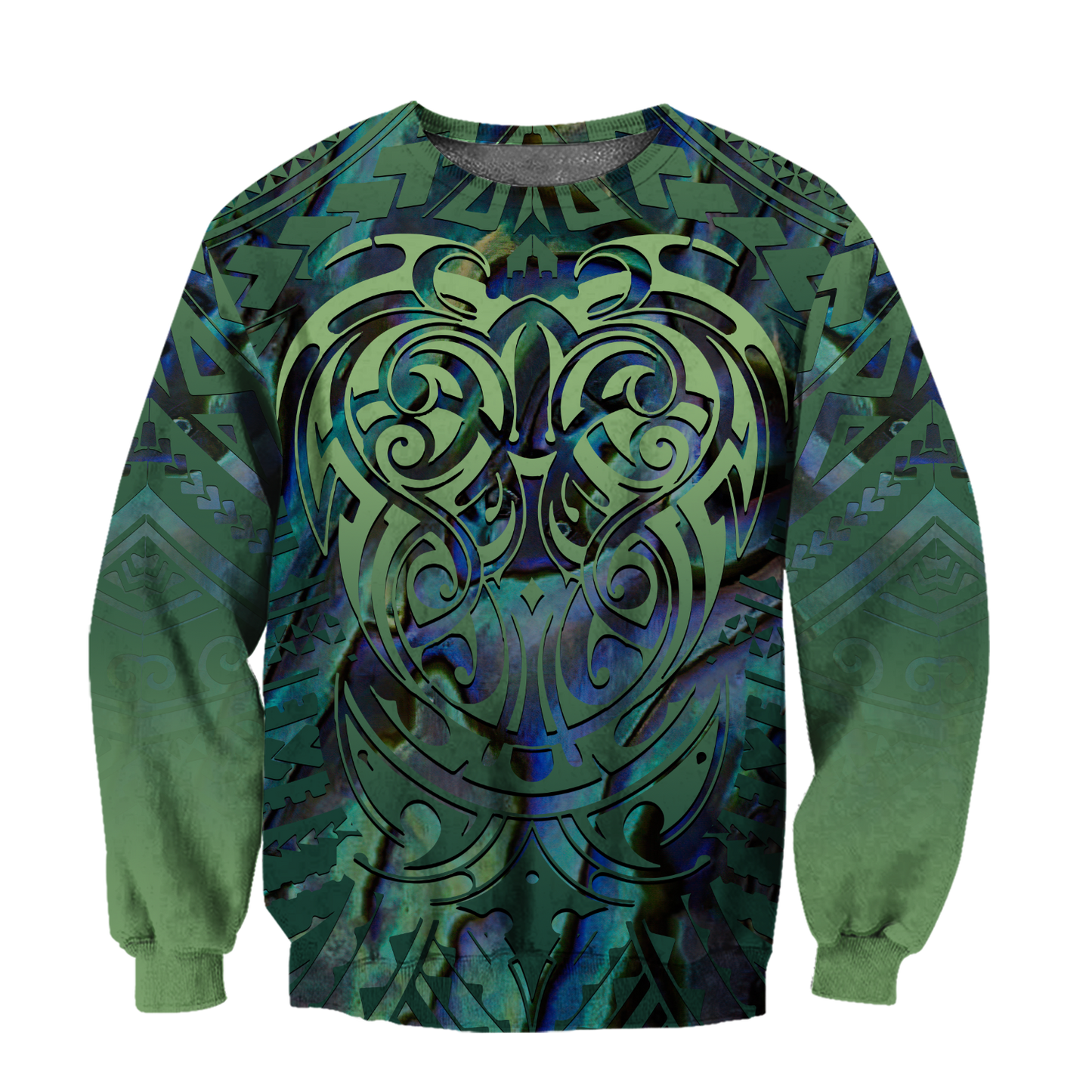 Maori hei matau paua shell 3d all over printed shirt and short for man and women-Apparel-PL8386-Sweatshirt-S-Vibe Cosy™