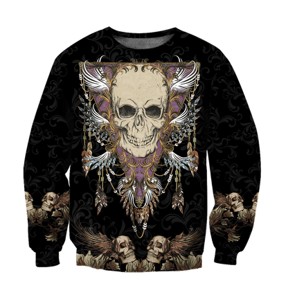 Love Skull 3D all over printed for man and women QB06102003-Apparel-PL8386-Sweatshirt-S-Vibe Cosy™