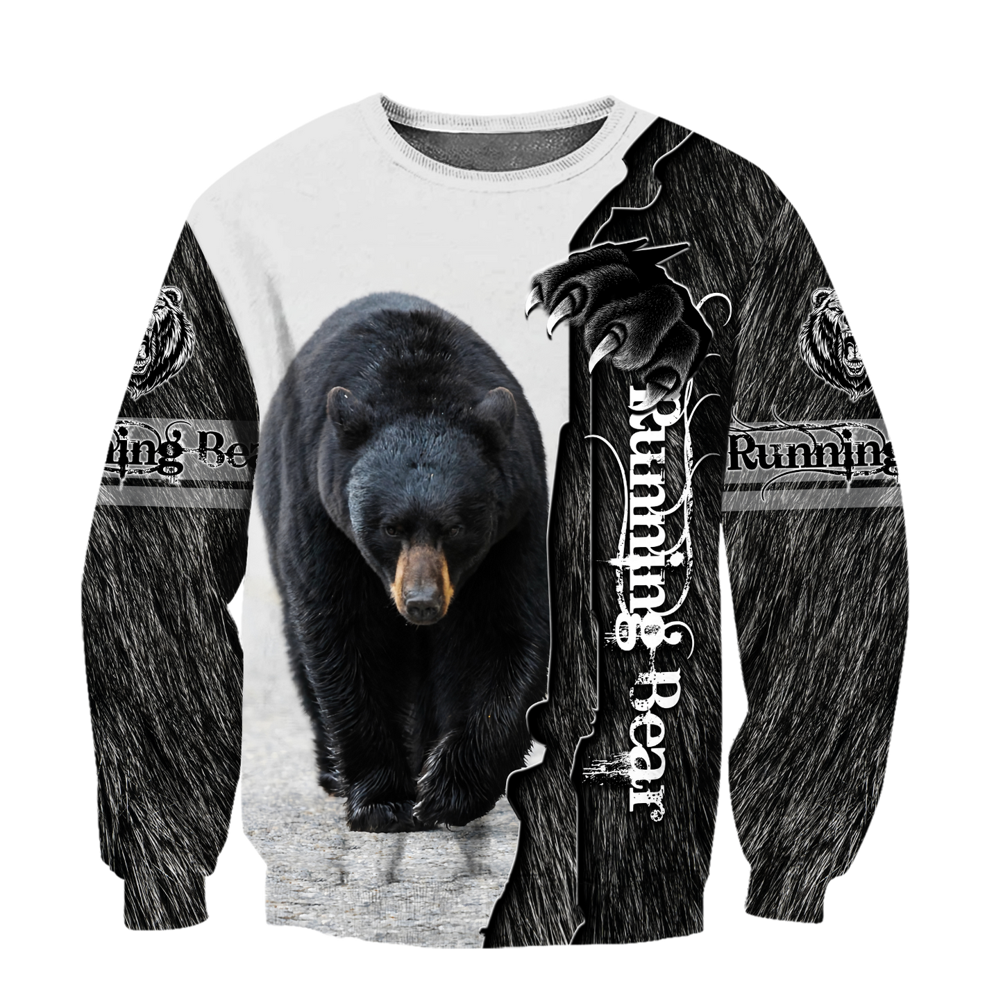 All Over Printed Bear Hoodie MEI09282001-MEI
