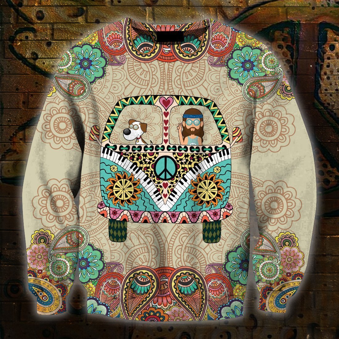 Dog Hippie 3D All Over Printed Shirts for Men and Women TT-Apparel-TT-Hoodie-S-Vibe Cosy™