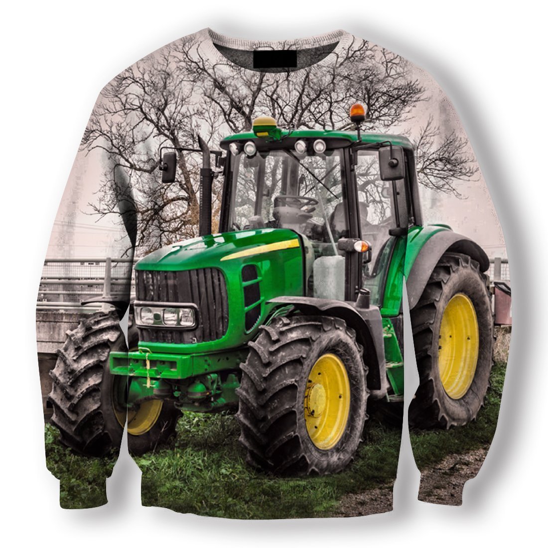 Green Tractor Hoodie-Apparel-HD09-Sweat Shirt-S-Vibe Cosy™