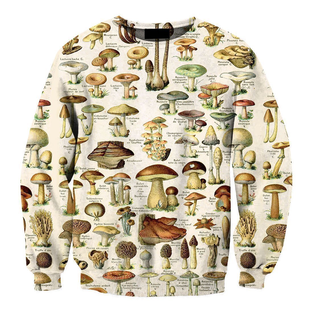 All Over Print Champignons Hoodie-Apparel-NTH-Sweatshirt-S-Vibe Cosy™
