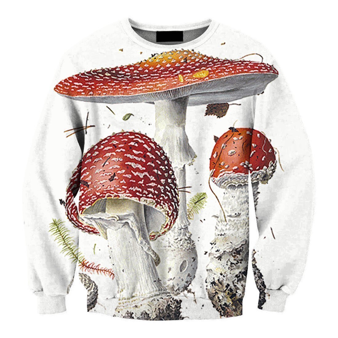 Beautiful Forest Mushrooms Art all over-Apparel-NTH-Sweat Shirt-S-Vibe Cosy™