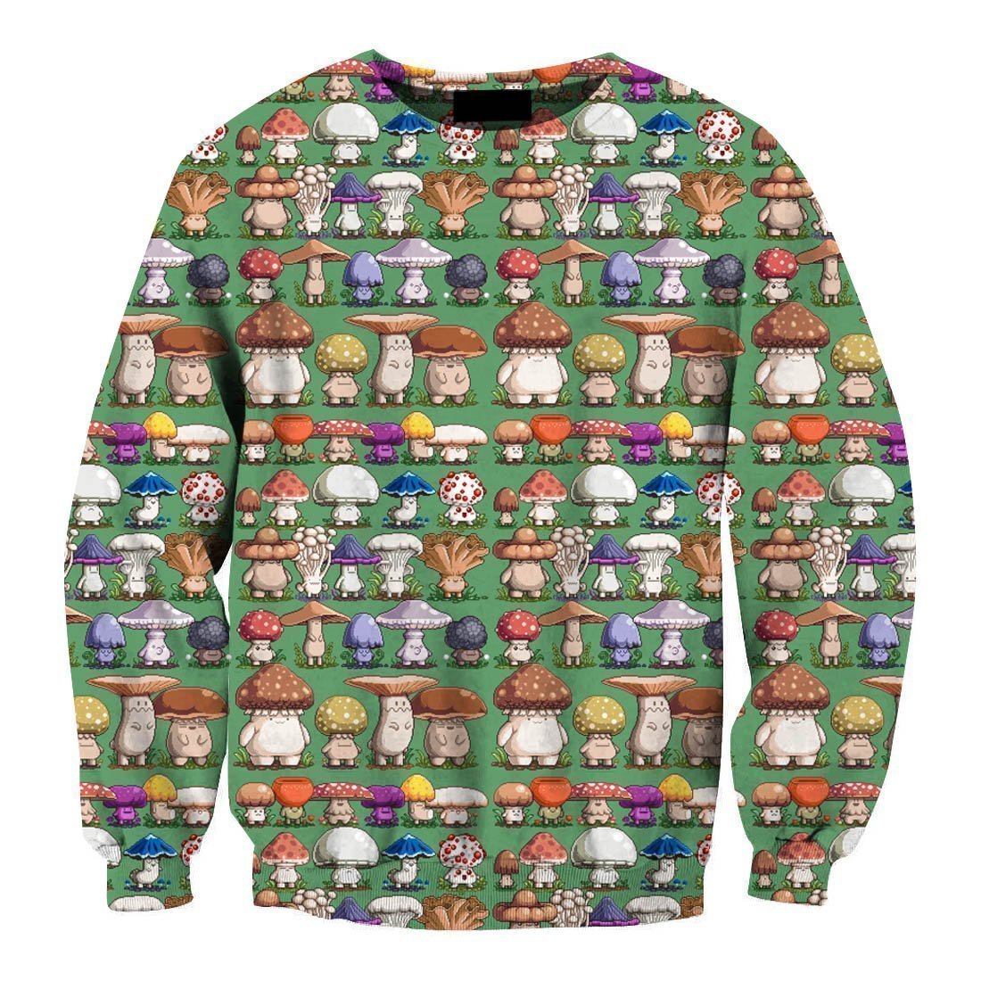 All Over Print Cartoon Mushroom Hoodie-Apparel-NTH-Sweatshirt-S-Vibe Cosy™