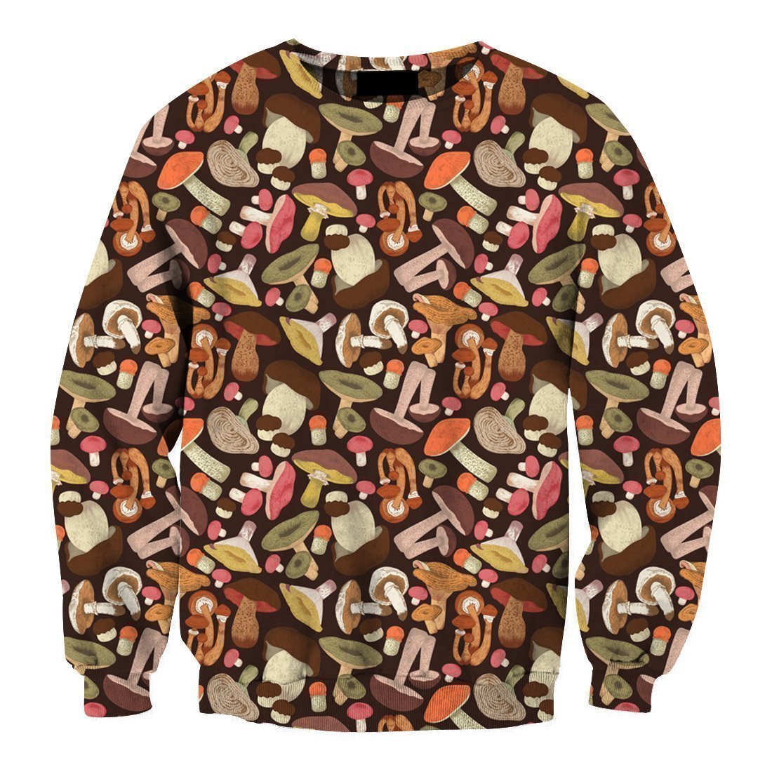 All Over Print Edible mushrooms Art-Apparel-NTH-Sweatshirt-S-Vibe Cosy™