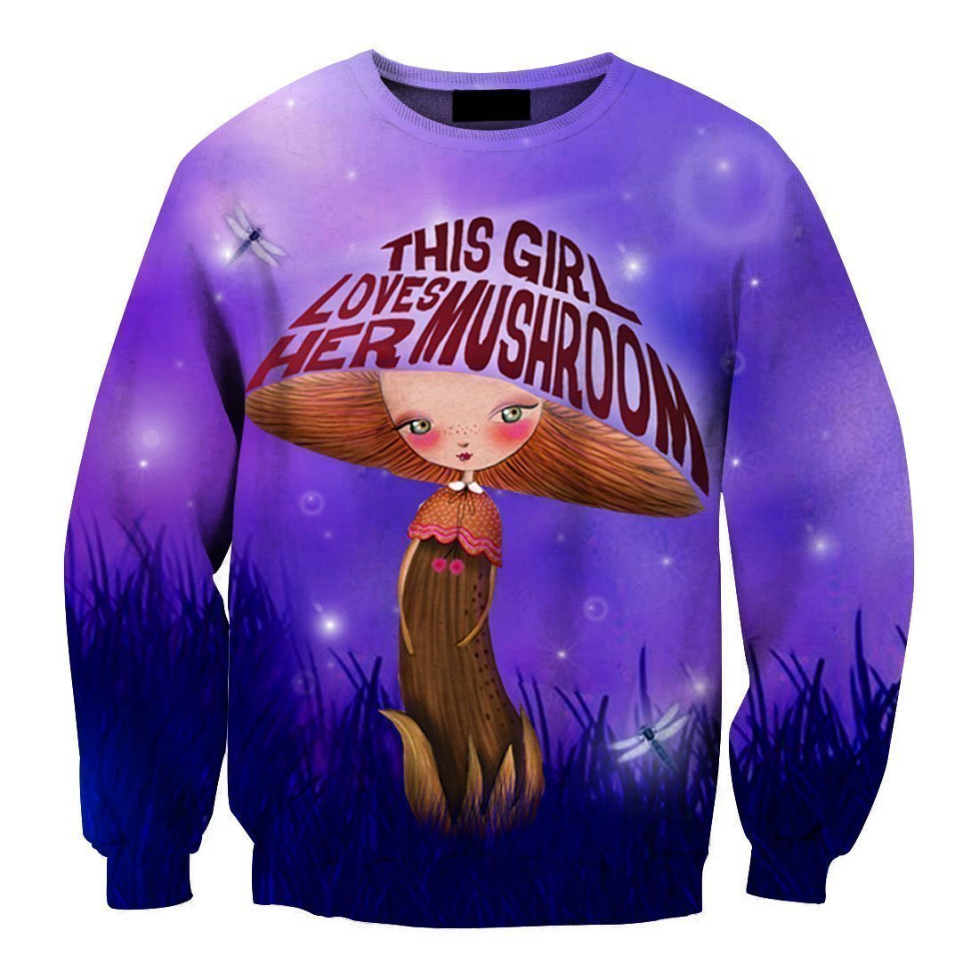 3D All Over Print This Girl Loves Her Mushrooms Hoodie-Apparel-NTH-Sweatshirt-S-Vibe Cosy™