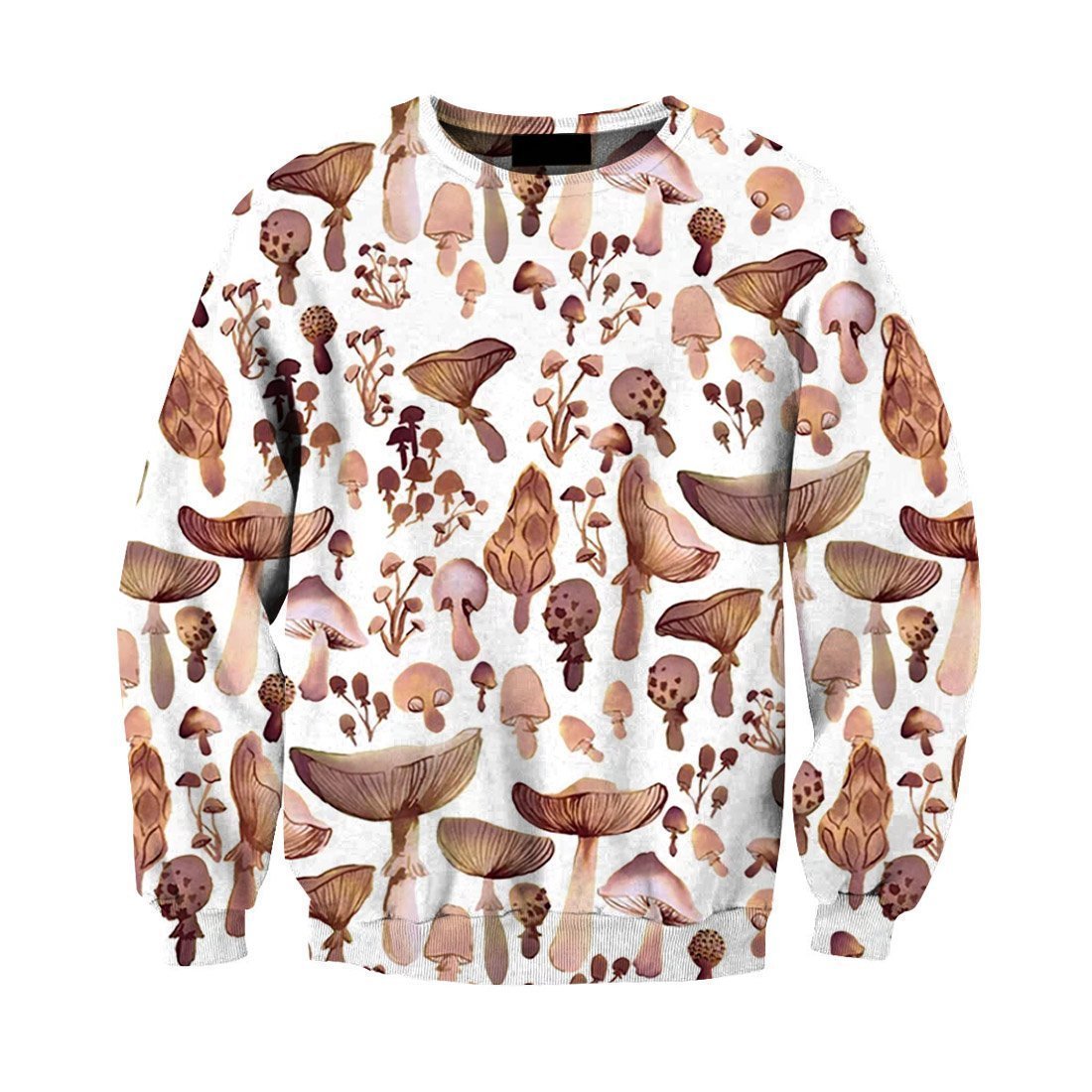 Watercolor Mushrooms-Apparel-NTH-Sweat Shirt-S-Vibe Cosy™