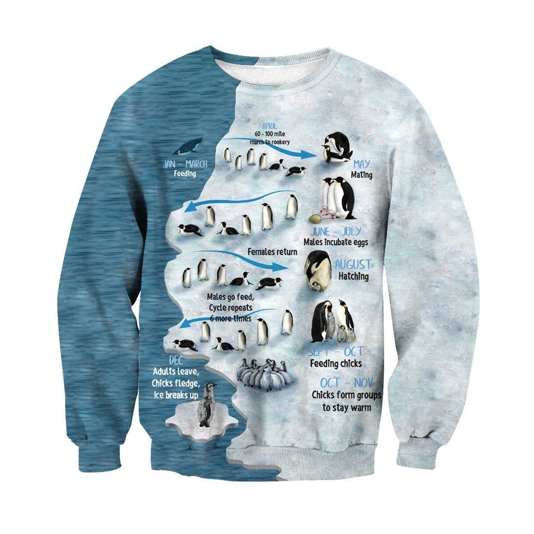 Ice sheets and penguins Hoodie-Apparel-HD09-Sweat Shirt-S-Vibe Cosy™