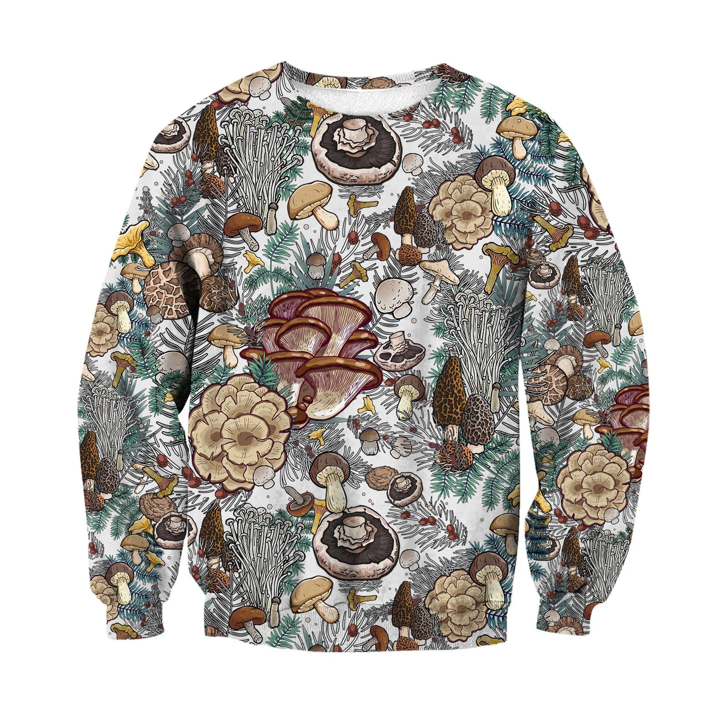 Edible Mushrooms White Hoodie-Apparel-HD09-Sweat Shirt-S-Vibe Cosy™