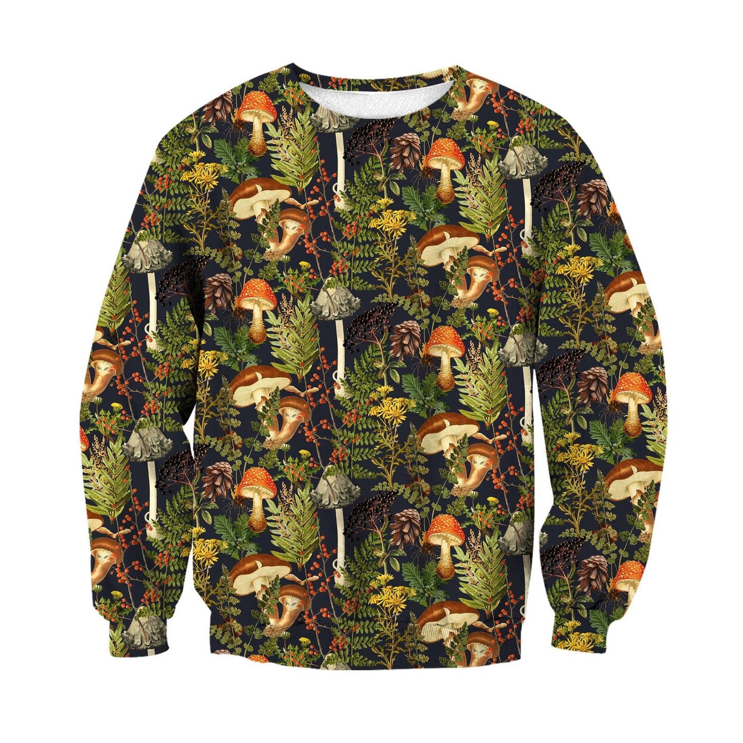 Forest Mushroom Hoodie-Apparel-NTH-Sweat Shirt-S-Vibe Cosy™