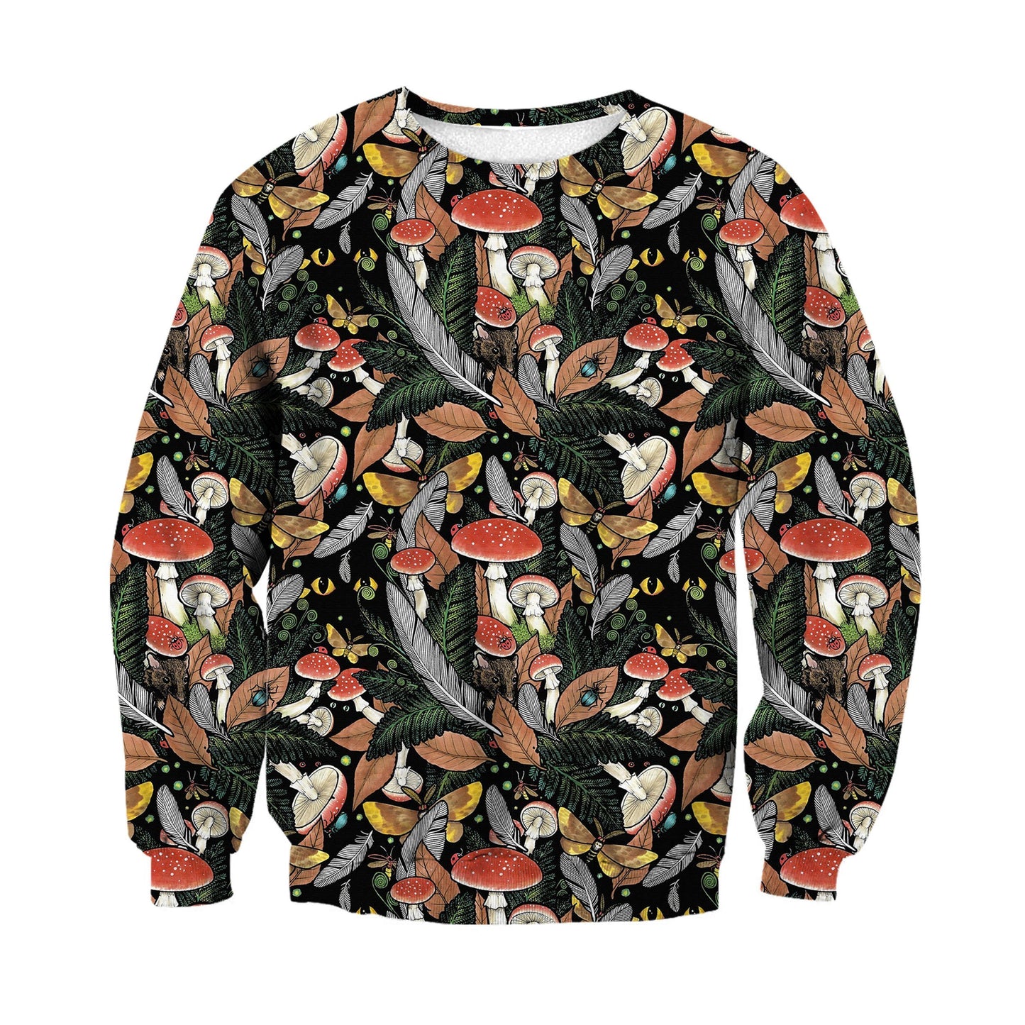 Beautiful Forest Mushroom Hoodie-Apparel-NTH-Sweat Shirt-S-Vibe Cosy™