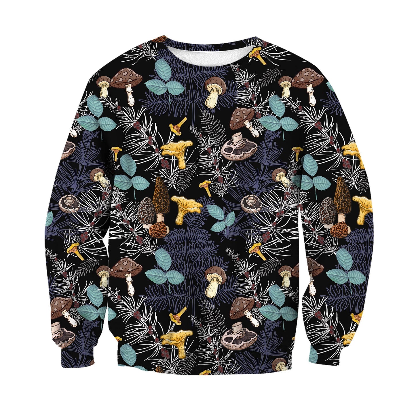 3D All Over Print Mushrooms and leaves of forest trees Shirt-Apparel-NTH-Sweat Shirt-S-Vibe Cosy™