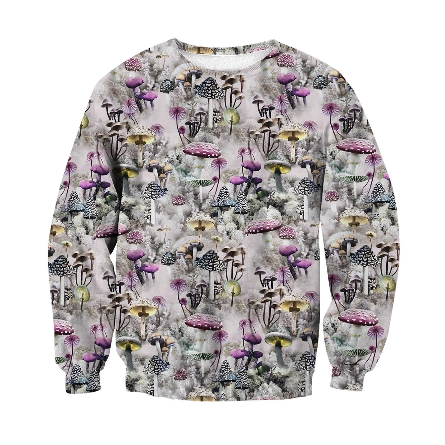 3D All Over Print Mushrooms and Winter Shirt-Apparel-NTH-Sweat Shirt-S-Vibe Cosy™