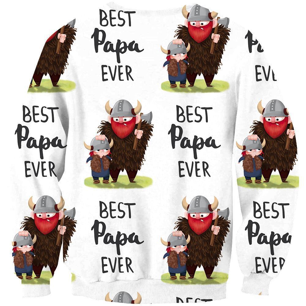 3D All Over Print Best Papa Ever-Apparel-Khanh Arts-Sweat Shirt-S-Vibe Cosy™