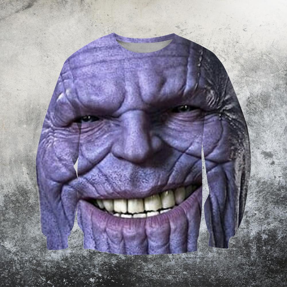 3D All Over Print Thanos Face-Apparel-HD09-Sweat Shirt-S-Vibe Cosy™