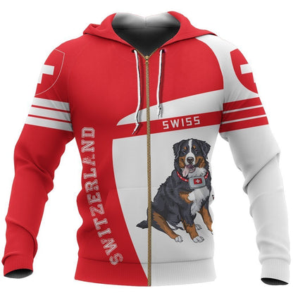 Switzerland Dog Sport Hoodie - Premium Style NNK1-Apparel-NNK-Zip-S-Vibe Cosy™