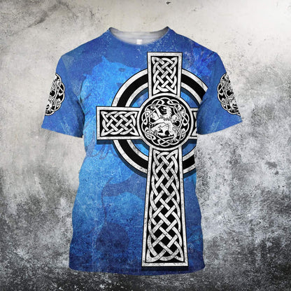 Celtic Cross Lion MP739-Apparel-MP-T-Shirt-S-Vibe Cosy™