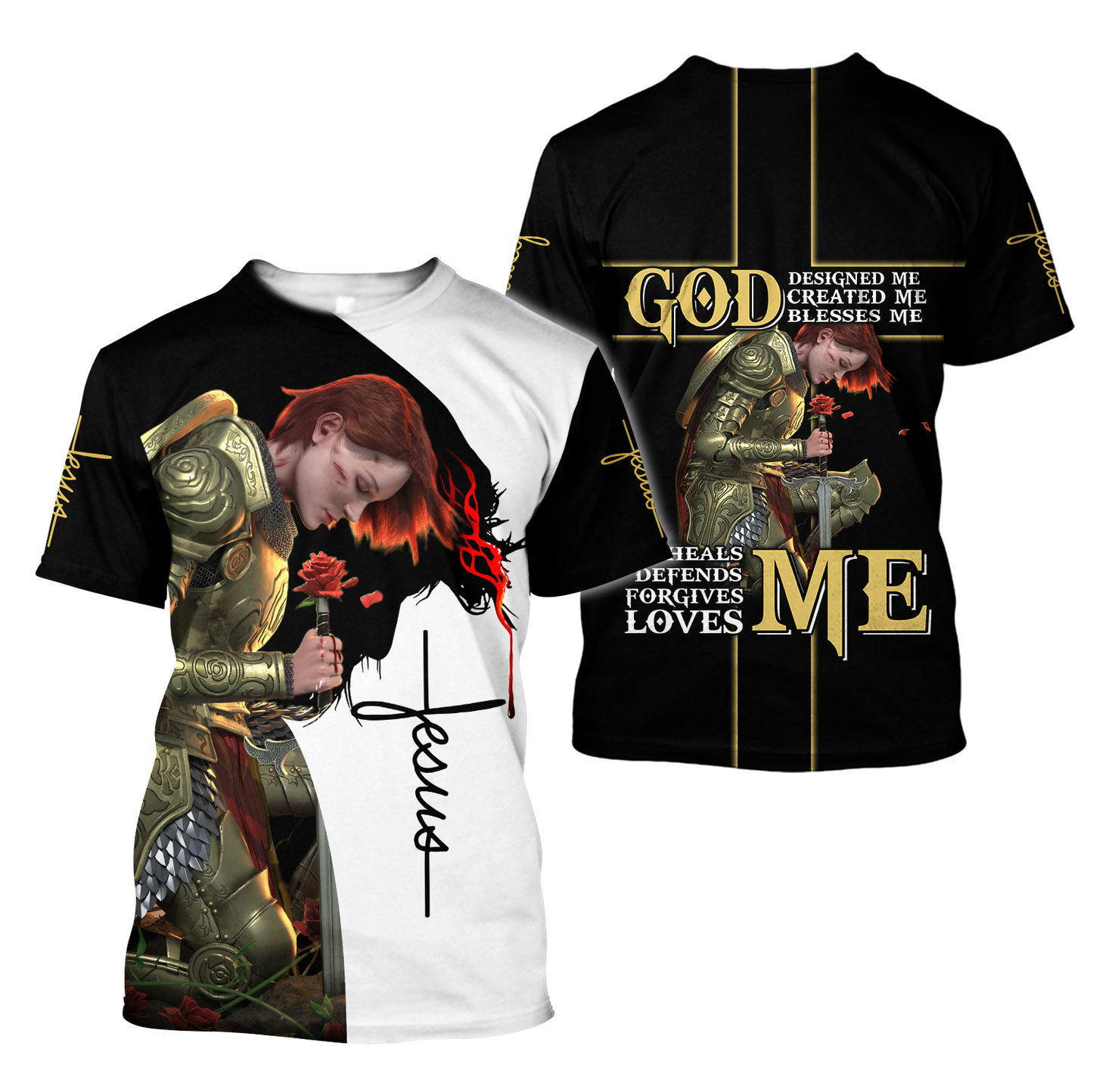 God Designed Me, Create Me, Blesses Me - 3D All Over Printed Shirts For Men and Women Pi250503-Apparel-TA-T-Shirts-S-Vibe Cosy™