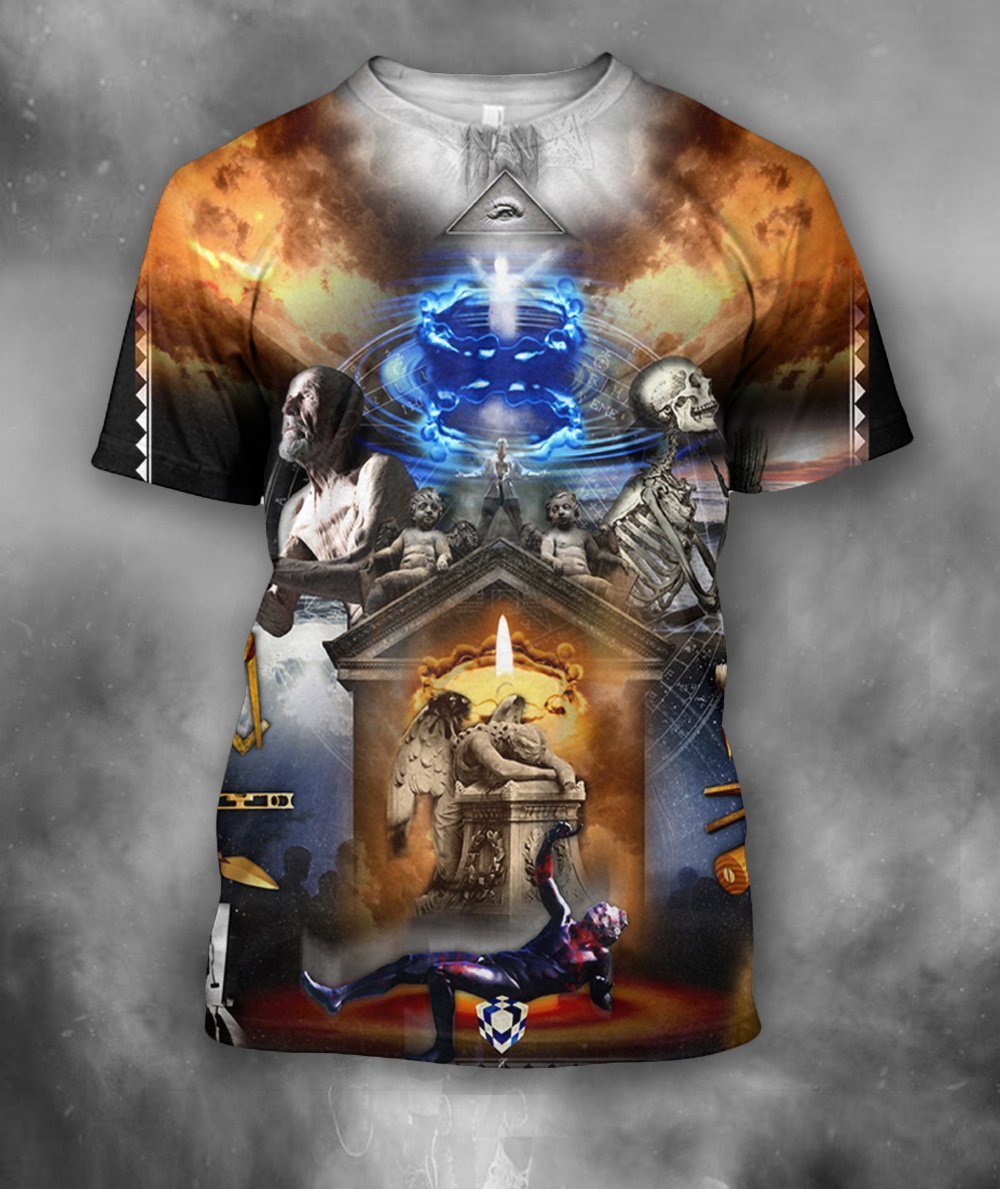 3D All Over Print Third Degree Masonic Tracing Board Hoodie-Apparel-HD09-T-Shirt-S-Vibe Cosy™