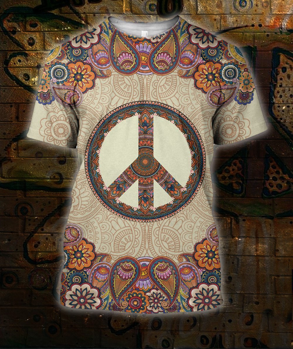 3D All Over Print Hippie Hoodie-Apparel-HD09-T-Shirt-S-Vibe Cosy™