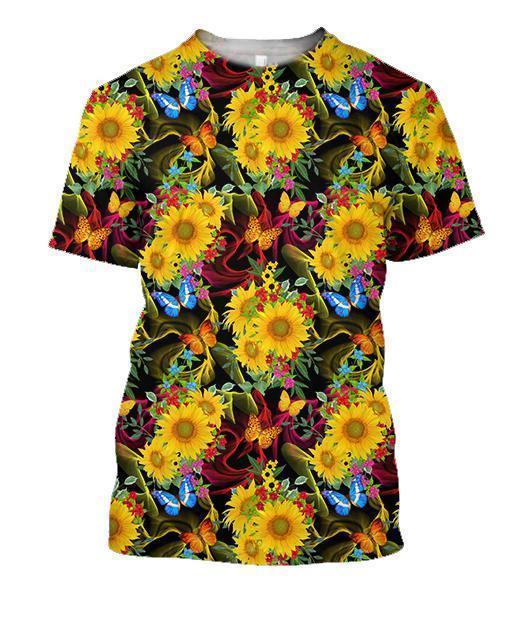 All Over Printing Beautiful Sunflower Hoodie-Apparel-Phaethon-T-Shirt-S-Vibe Cosy™