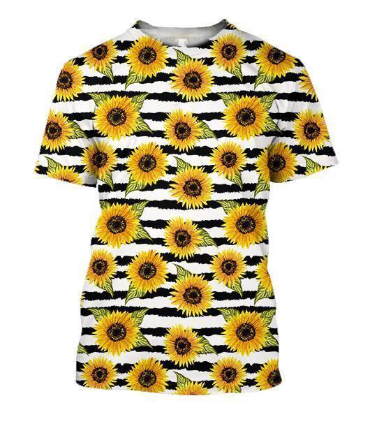 3D All Over Printing Sunflower Shirt-Apparel-Phaethon-T-Shirt-S-Vibe Cosy™