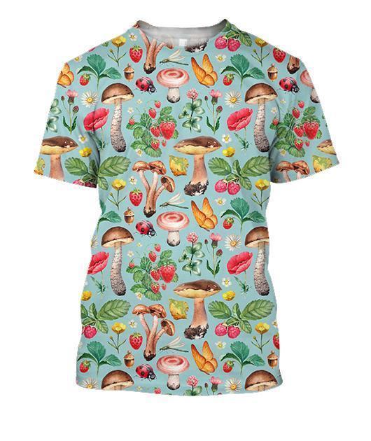 All Over Printing Mushroom Premium Shirt-Apparel-Phaethon-T-Shirt-S-Vibe Cosy™