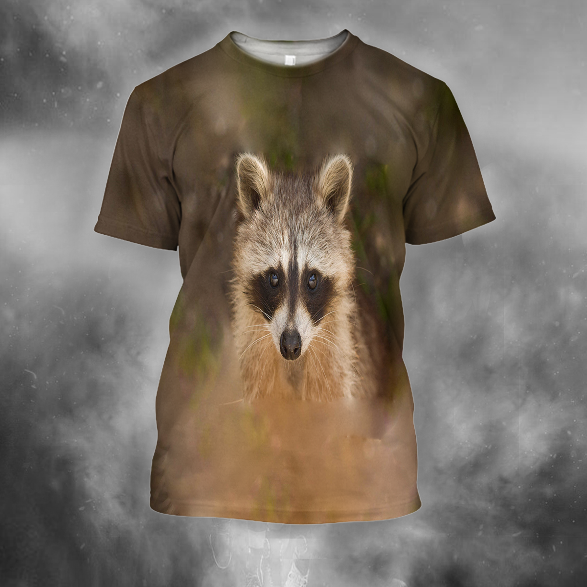 All Over Print Raccoon 03-Apparel-HbArts-T-Shirt-S-Vibe Cosy™
