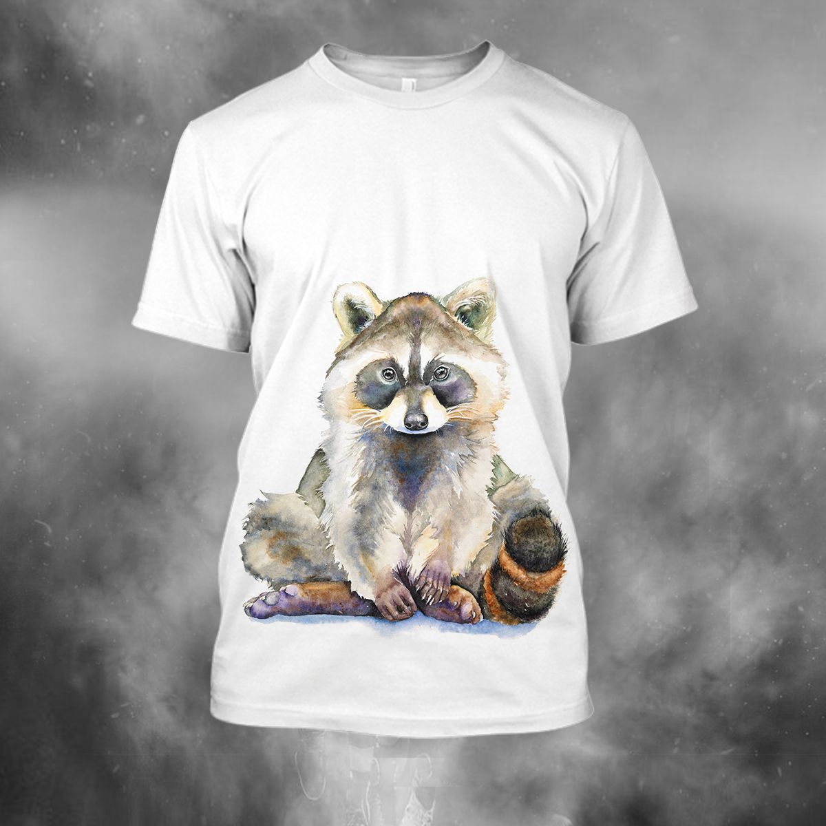 All Over Print Raccoon 04-Apparel-HbArts-T-Shirt-S-Vibe Cosy™