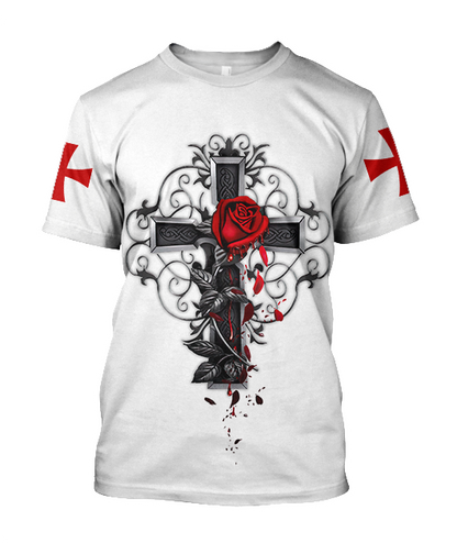 Knight God Jesus 3D All Over Printed Shirt Hoodie For Men And Women JJ250301-Apparel-MP-T-Shirt-S-Vibe Cosy™