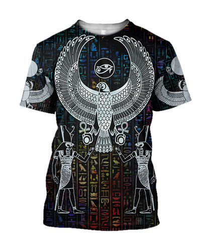 3D All Over Printed Hieroglyphics Ancient Egypt Hoodie Clothes JJ020401-Apparel-MP-T-Shirt-S-Vibe Cosy™
