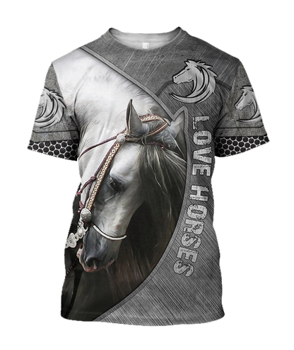 Love Beautiful Horse 3D All Over Printed Shirts MP12052001-Apparel-MP-T-Shirt-S-Vibe Cosy™