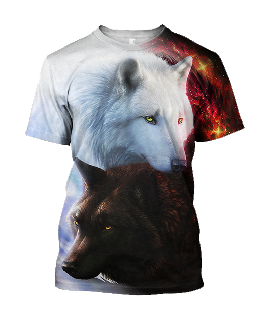 Wolf 3D All Over Printed Shirts For Men and Women JJ280401-Apparel-TT-T-Shirts-S-Vibe Cosy™