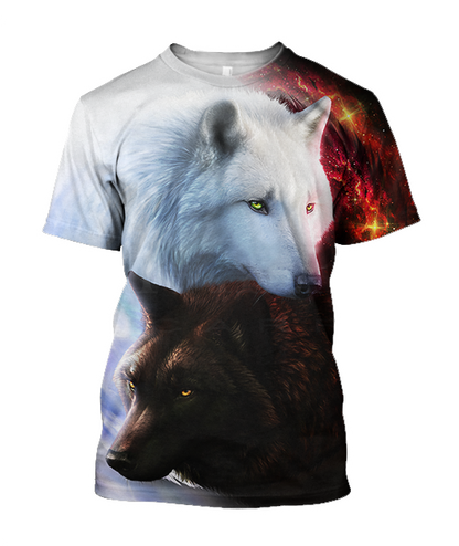 Wolf 3D All Over Printed Shirts For Men and Women JJ280401-Apparel-TT-T-Shirts-S-Vibe Cosy™