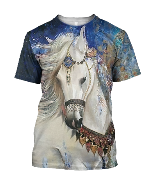 Love Horses 3D All Over Printed Shirts For Men And Women JJ110402-Apparel-MP-T-Shirt-S-Vibe Cosy™