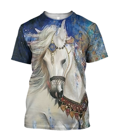 Love Horses 3D All Over Printed Shirts For Men And Women JJ110402-Apparel-MP-T-Shirt-S-Vibe Cosy™